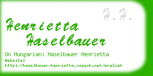 henrietta haselbauer business card